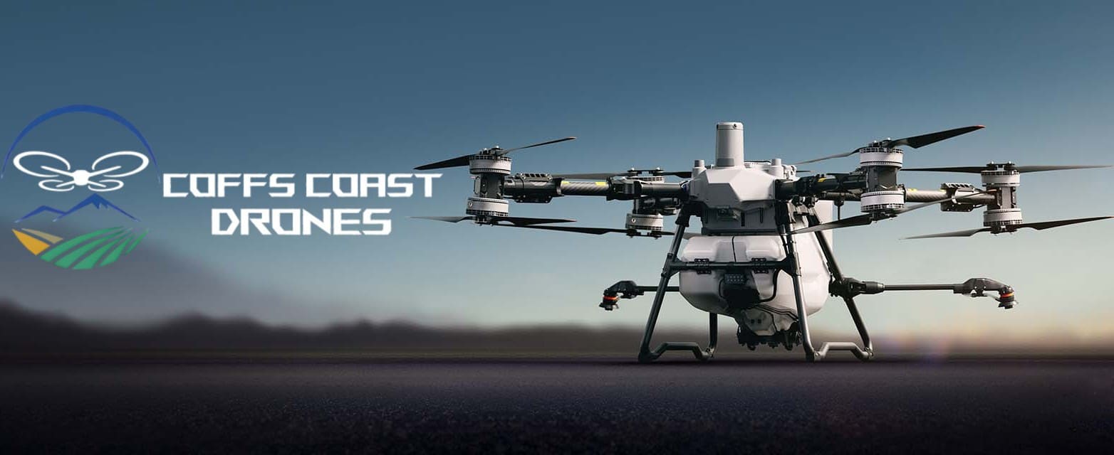 DJI Agras T-100 heavy agricultural drone at dusk