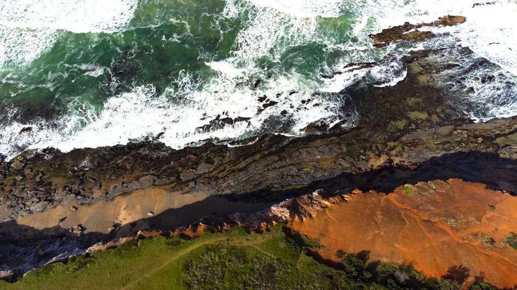 Nadir Image Of Headland Coffs Drones